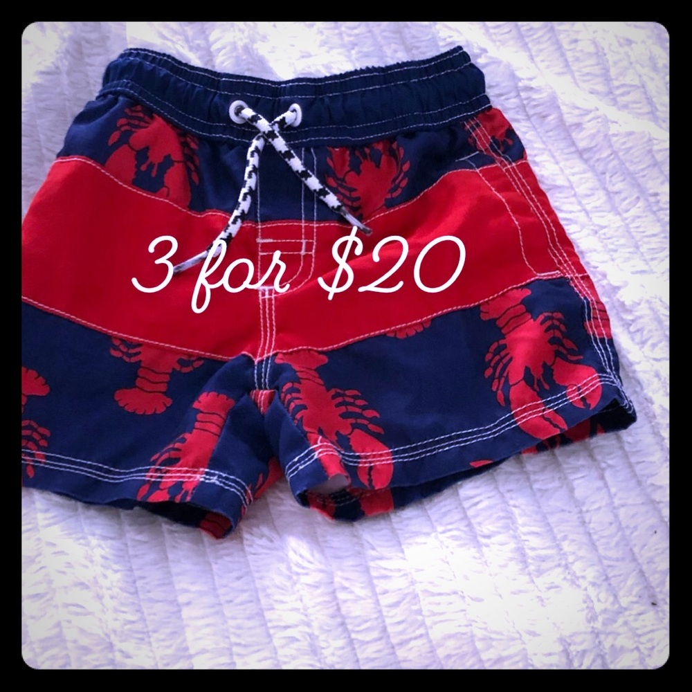 Gymboree crawfish swim trunks 18-24m 3for$20